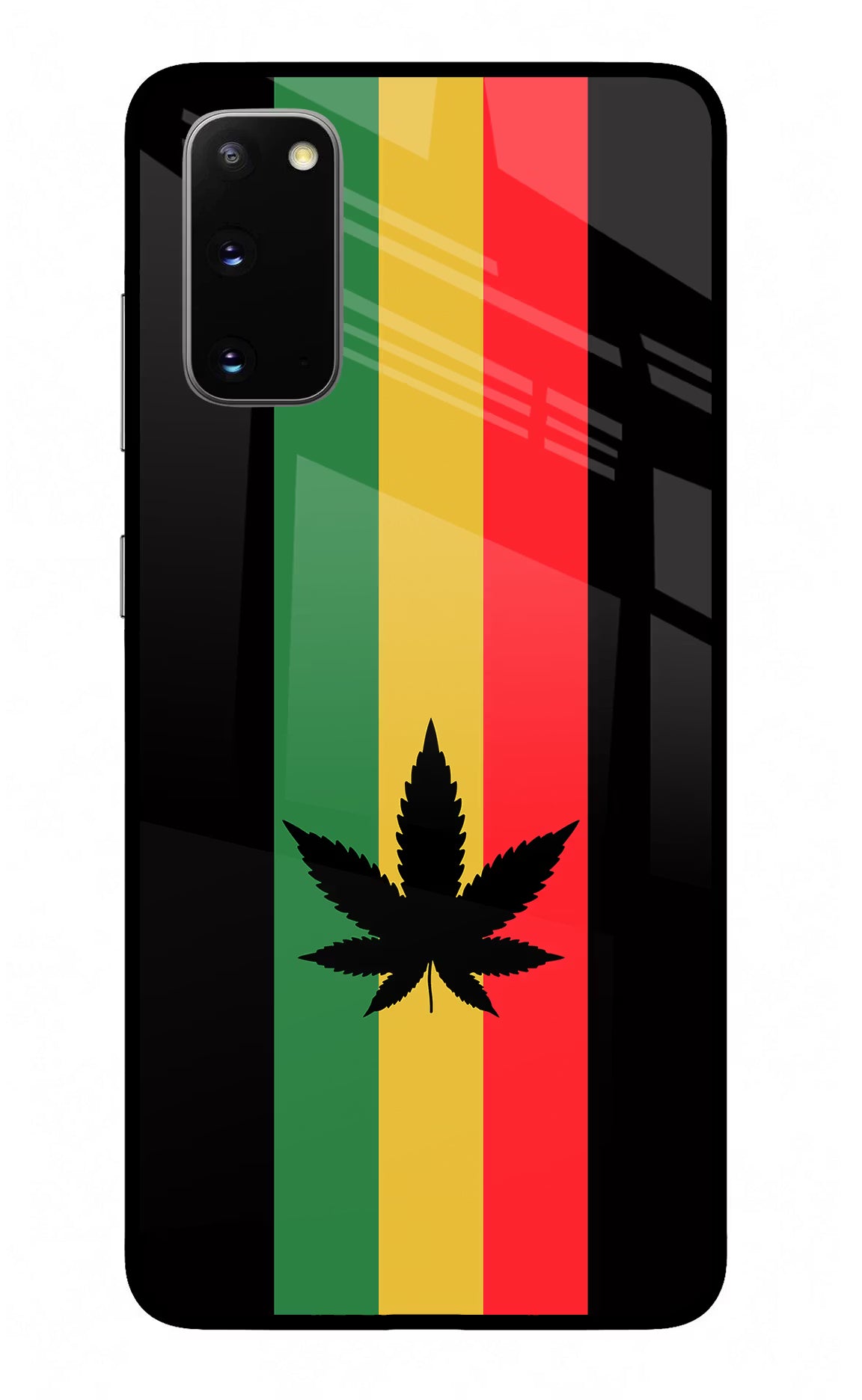 Weed Flag Samsung S20 Glass Case Back Cover by Casekaro