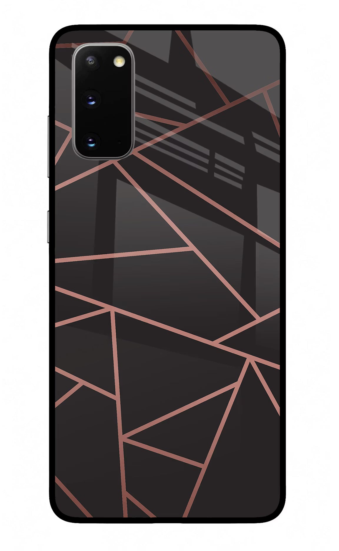Geometric Pattern Samsung S20 Glass Case Back Cover by Casekaro