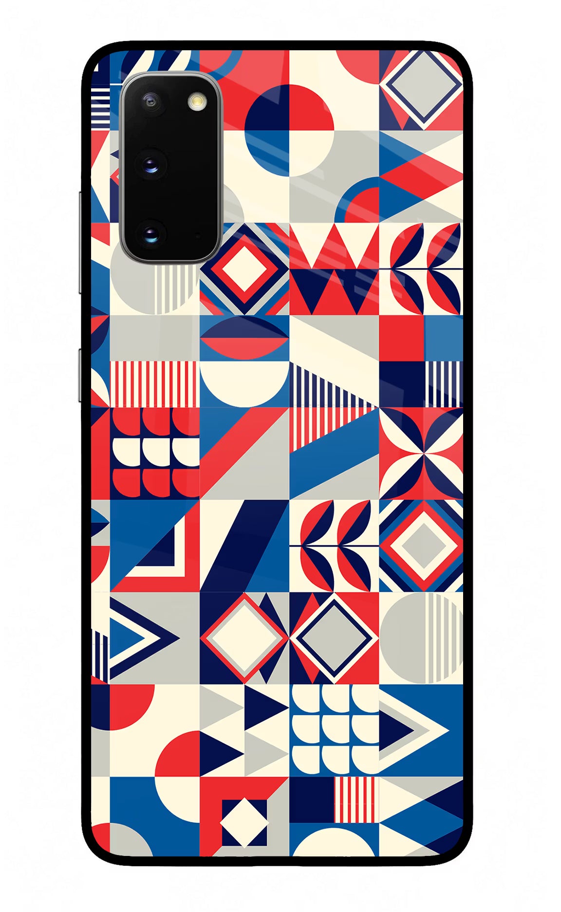 Colorful Pattern Samsung S20 Glass Case Back Cover by Casekaro