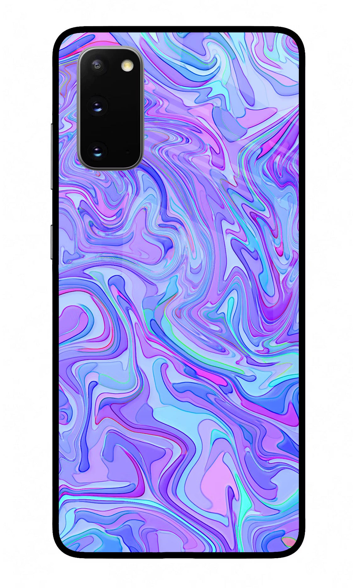 Glitter Samsung S20 Glass Case Back Cover by Casekaro