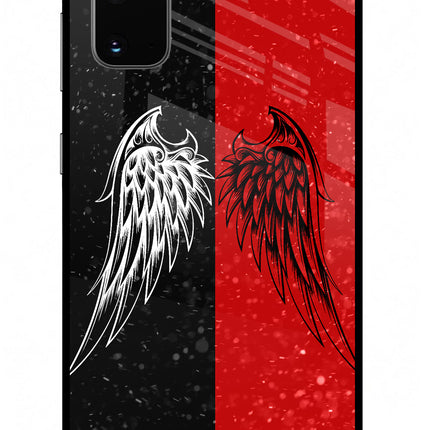 Wings Samsung S20 Glass Case Back Cover by Casekaro