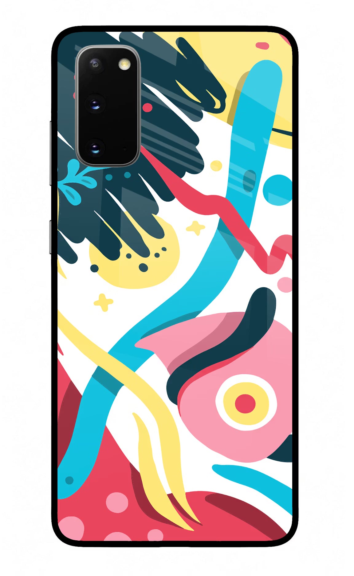 Trippy Samsung S20 Glass Case Back Cover by Casekaro