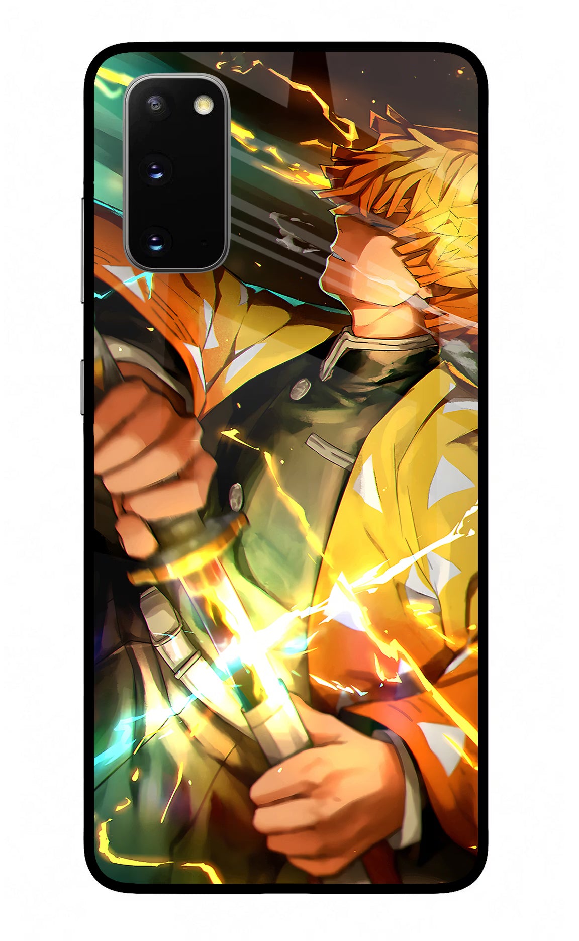 Demon Slayer Samsung S20 Glass Case Back Cover by Casekaro