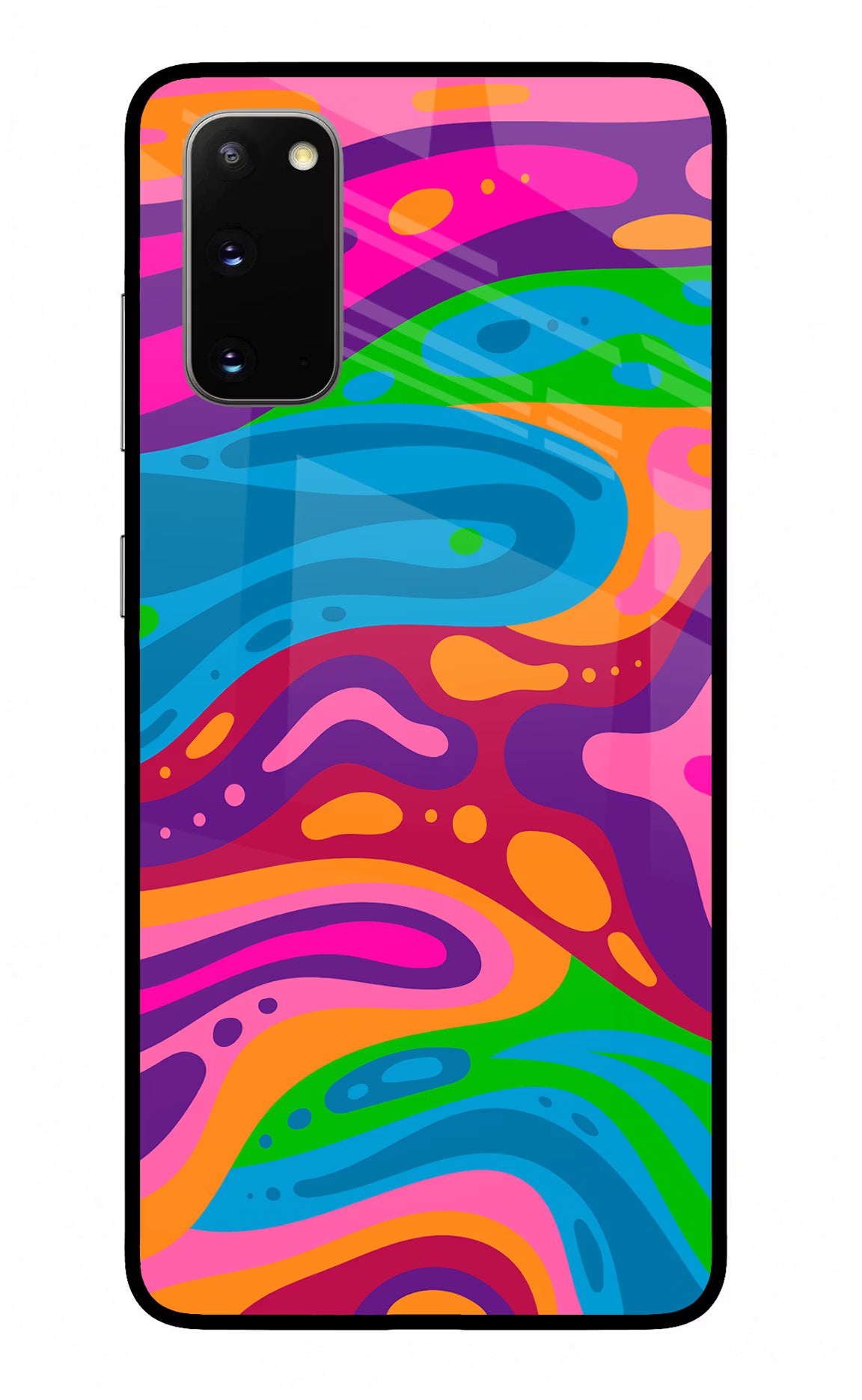Trippy Pattern Samsung S20 Glass Case