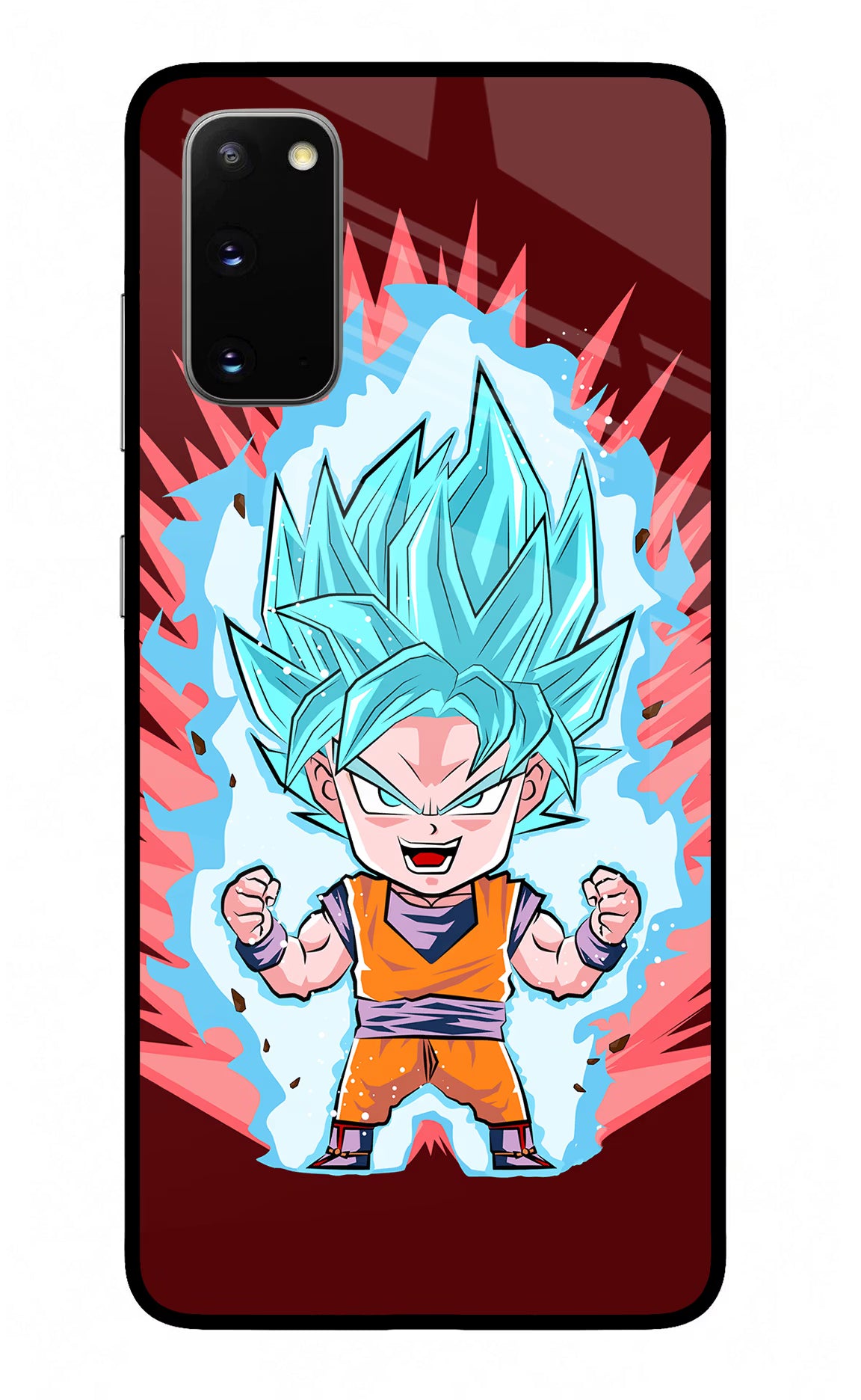 Goku Little Samsung S20 Glass Case Back Cover by Casekaro