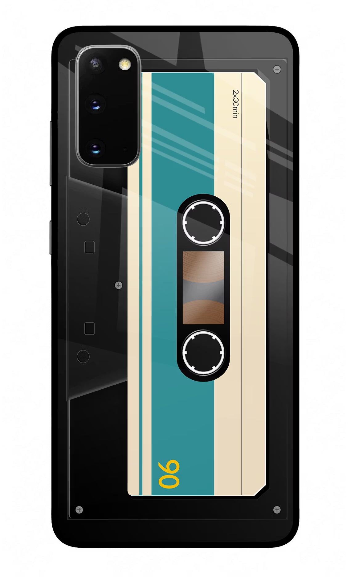 Cassette Samsung S20 Glass Case Back Cover by Casekaro