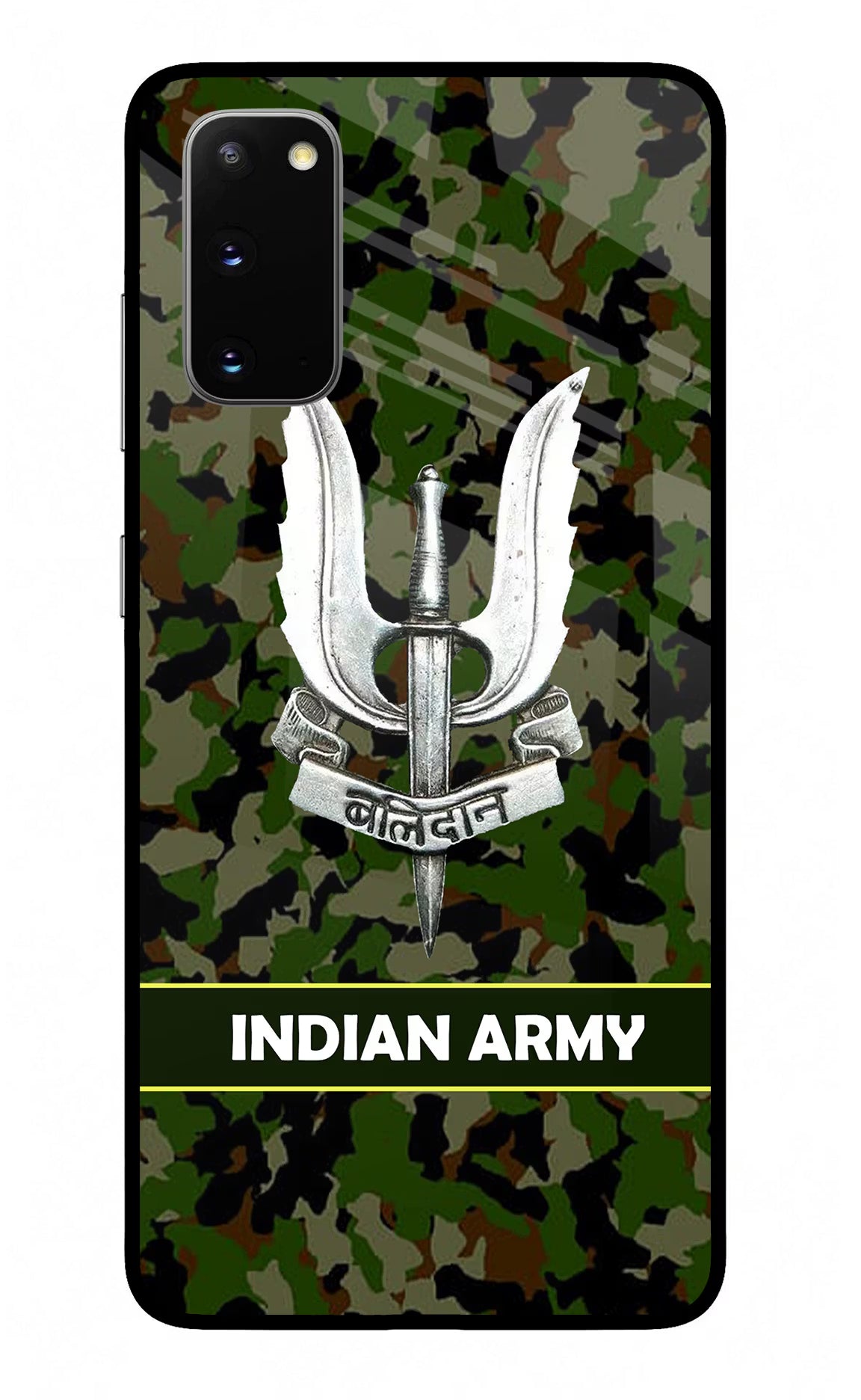 Balidan Indian Logo Samsung S20 Glass Case Back Cover by Casekaro