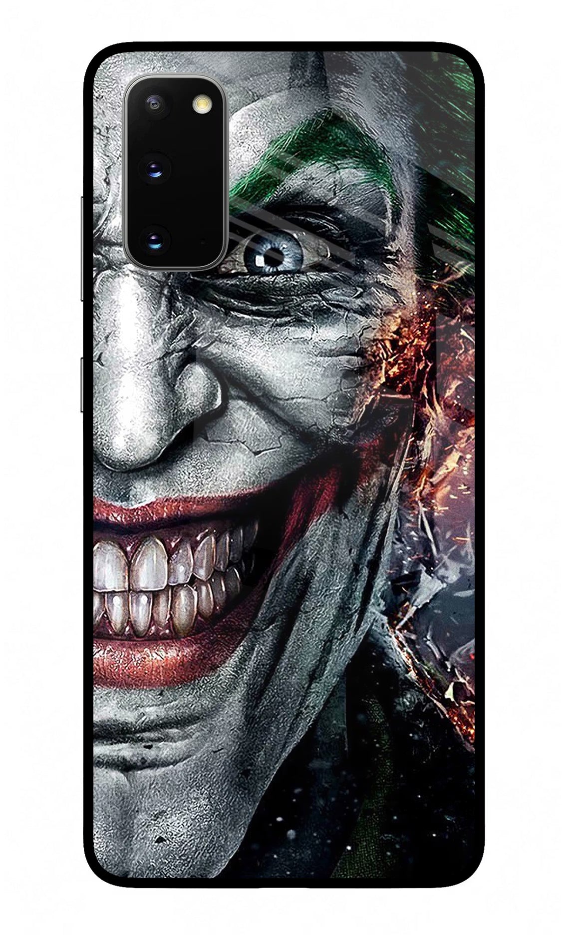Joker Cam Samsung S20 Glass Case Back Cover by Casekaro