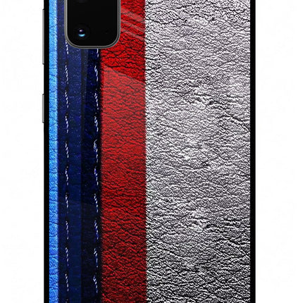 BMW Stripes Samsung S20 Glass Case Back Cover by Casekaro