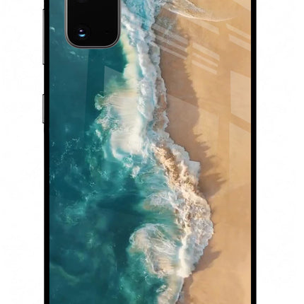 Ocean Beach Samsung S20 Glass Case Back Cover by Casekaro