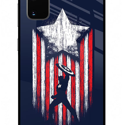 Captain America Marvel Art Samsung S20 Glass Case Back Cover by Casekaro