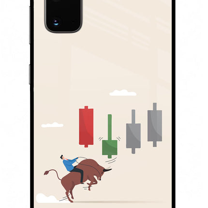 Bull Trading Momentum Samsung S20 Glass Case Back Cover by Casekaro