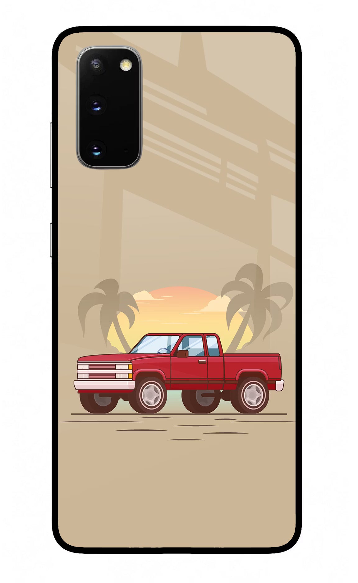 Desert Classic Drive Samsung S20 Glass Case Back Cover by Casekaro