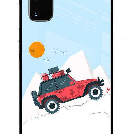 Mountain Trail Beast Samsung S20 Glass Case Back Cover by Casekaro