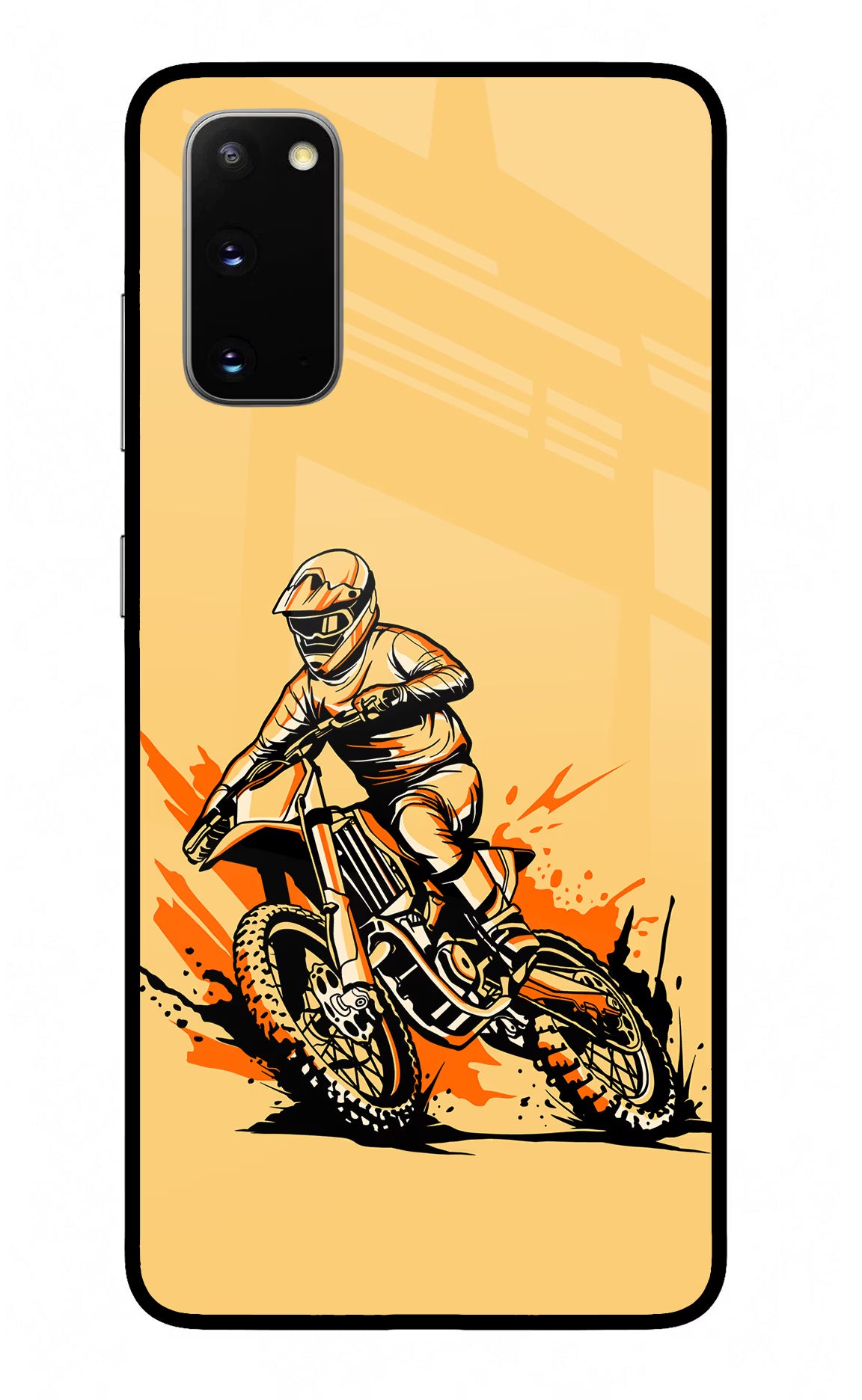 Off-Road Fury Samsung S20 Glass Case Back Cover by Casekaro