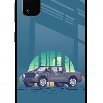 Retro Garage Vibe Samsung S20 Glass Case Back Cover by Casekaro