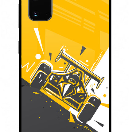 Track King Samsung S20 Glass Case Back Cover by Casekaro