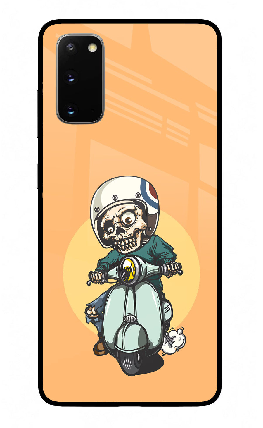 Undead Biker Samsung S20 Back Cover, Glass case
