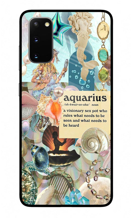 Aquarius Zodiac Samsung S20 Glass Case