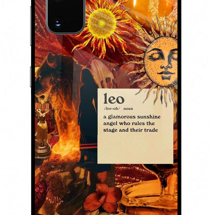 Leo Zodiac Samsung S20 Glass Case Back Cover by Casekaro