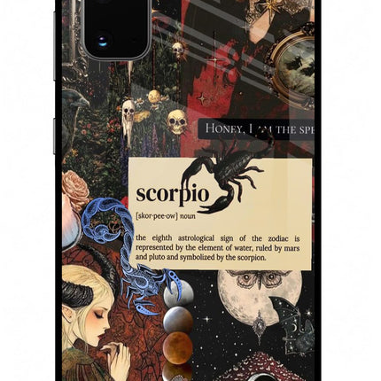 Scorpio Zodiac Samsung S20 Glass Case Back Cover by Casekaro