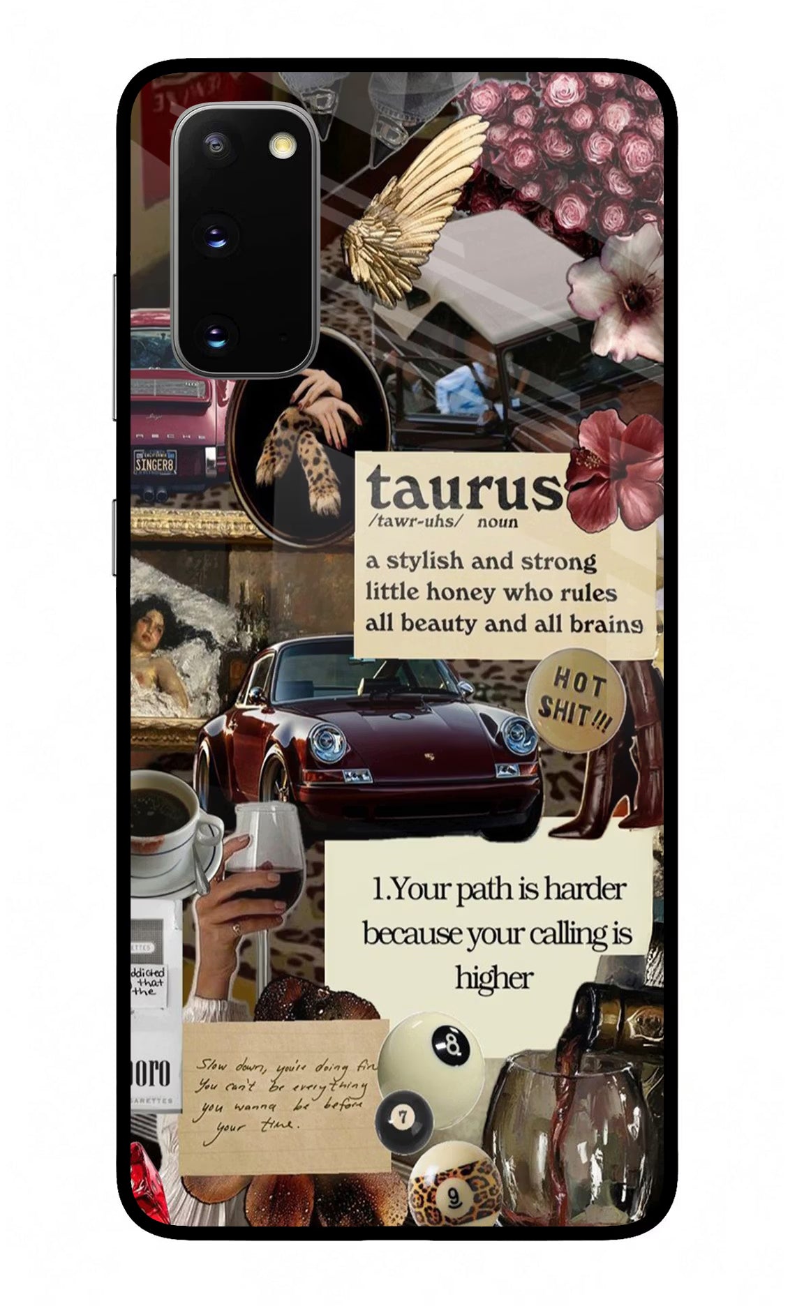Taurus Zodiac Samsung S20 Glass Case Back Cover by Casekaro