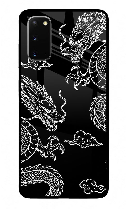 Twin Dragons Samsung S20 Glass Case