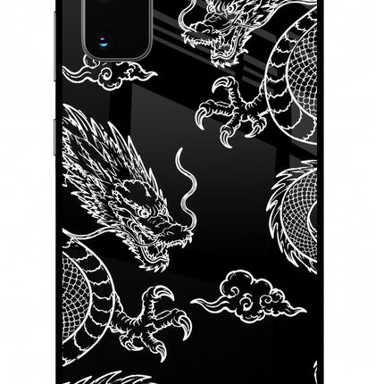 Twin Dragons Samsung S20 Glass Case Back Cover by Casekaro