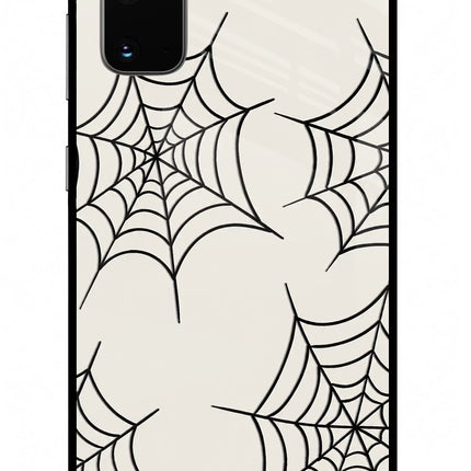 Spider Web Samsung S20 Glass Case Back Cover by Casekaro