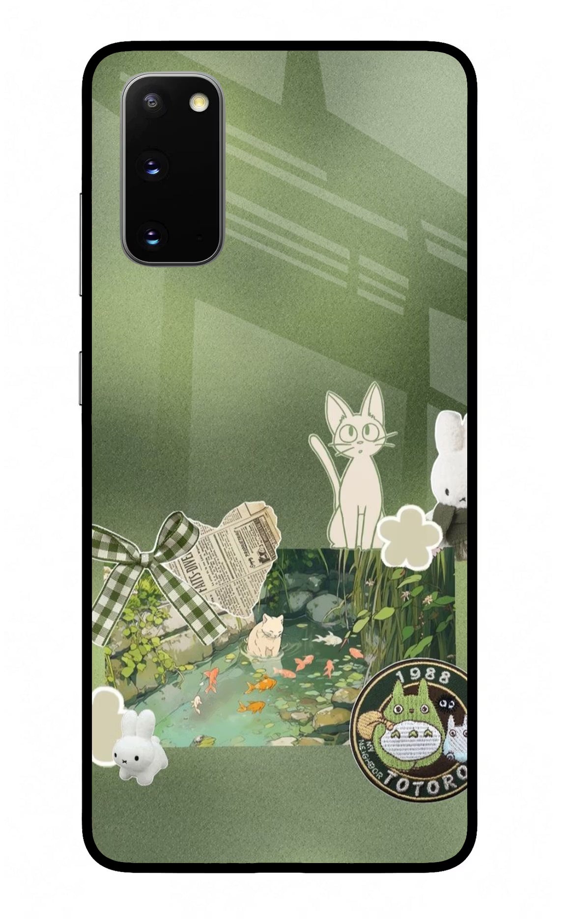 Aesthetic anime Samsung S20 Glass Case Back Cover by Casekaro