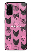 Pink Cats Samsung S20 Glass Case