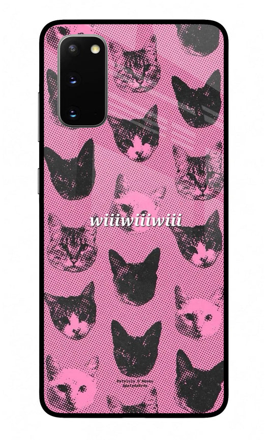 Pink Cats Samsung S20 Glass Case