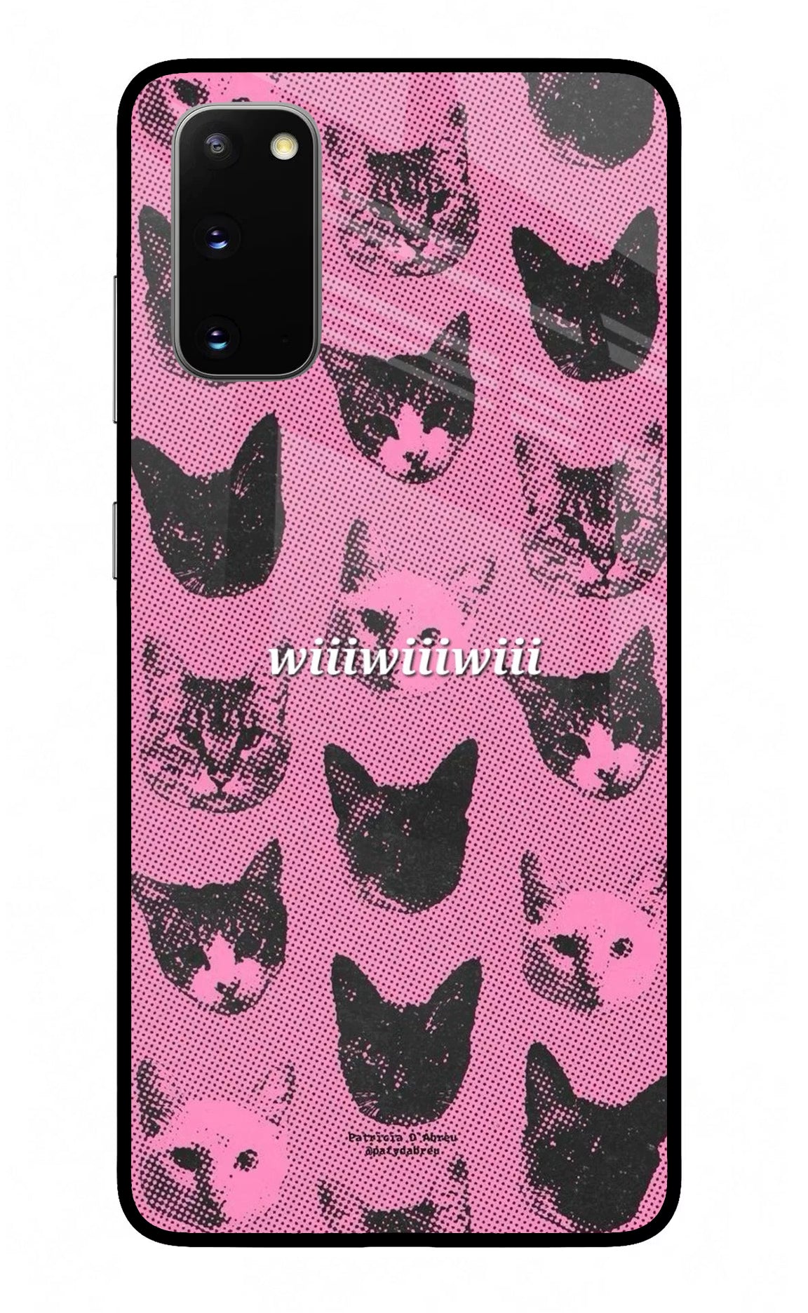 Pink Cats Samsung S20 Glass Case Back Cover by Casekaro