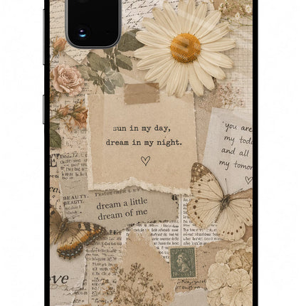 Vintage case Samsung S20 Glass Case Back Cover by Casekaro