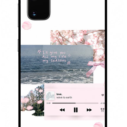 Wave to earth Samsung S20 Glass Case Back Cover by Casekaro