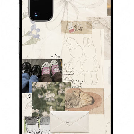 Soft Aesthetic Samsung S20 Glass Case Back Cover by Casekaro
