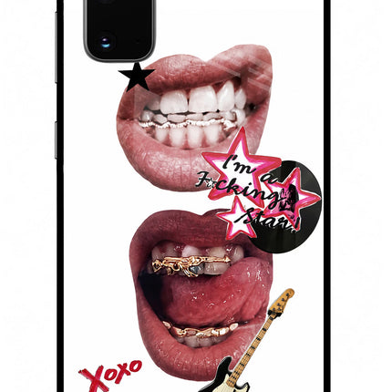 Rockstar Samsung S20 Glass Case Back Cover by Casekaro