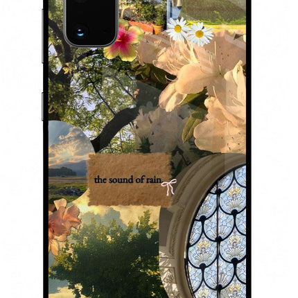 Rain Samsung S20 Glass Case Back Cover by Casekaro