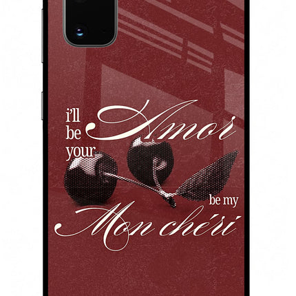 Velvet Cherry Samsung S20 Glass Case Back Cover by Casekaro