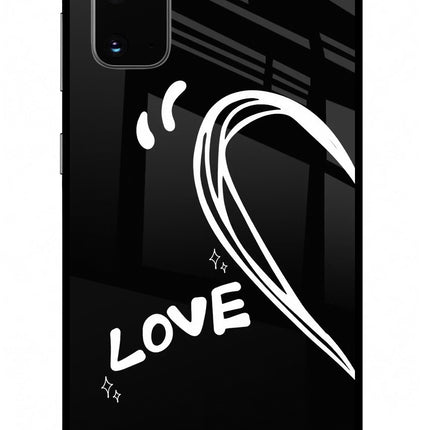 Love Line Samsung S20 Glass Case Back Cover by Casekaro
