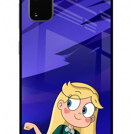 Star Glow Samsung S20 Glass Case Back Cover by Casekaro