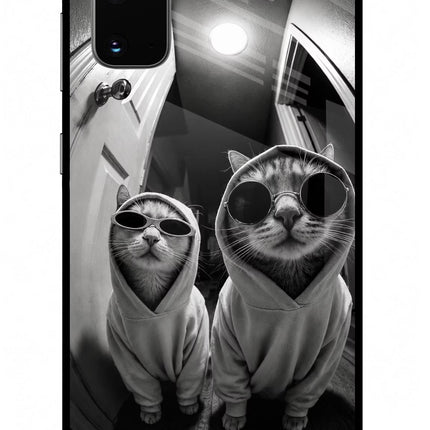 Hood Cats Samsung S20 Glass Case Back Cover by Casekaro