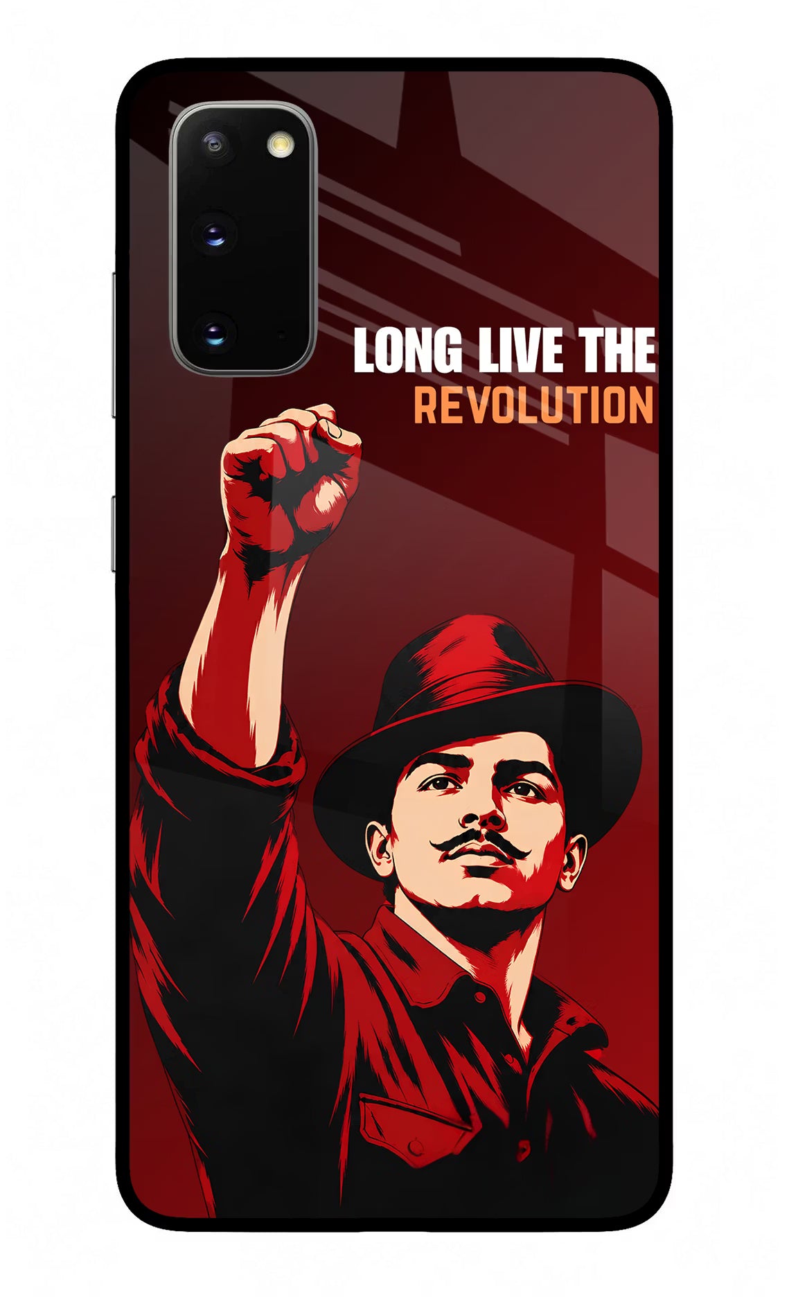 Bhagat Singh Revolution Samsung S20 Glass Case