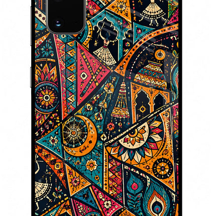 Folk Print Samsung S20 Glass Case