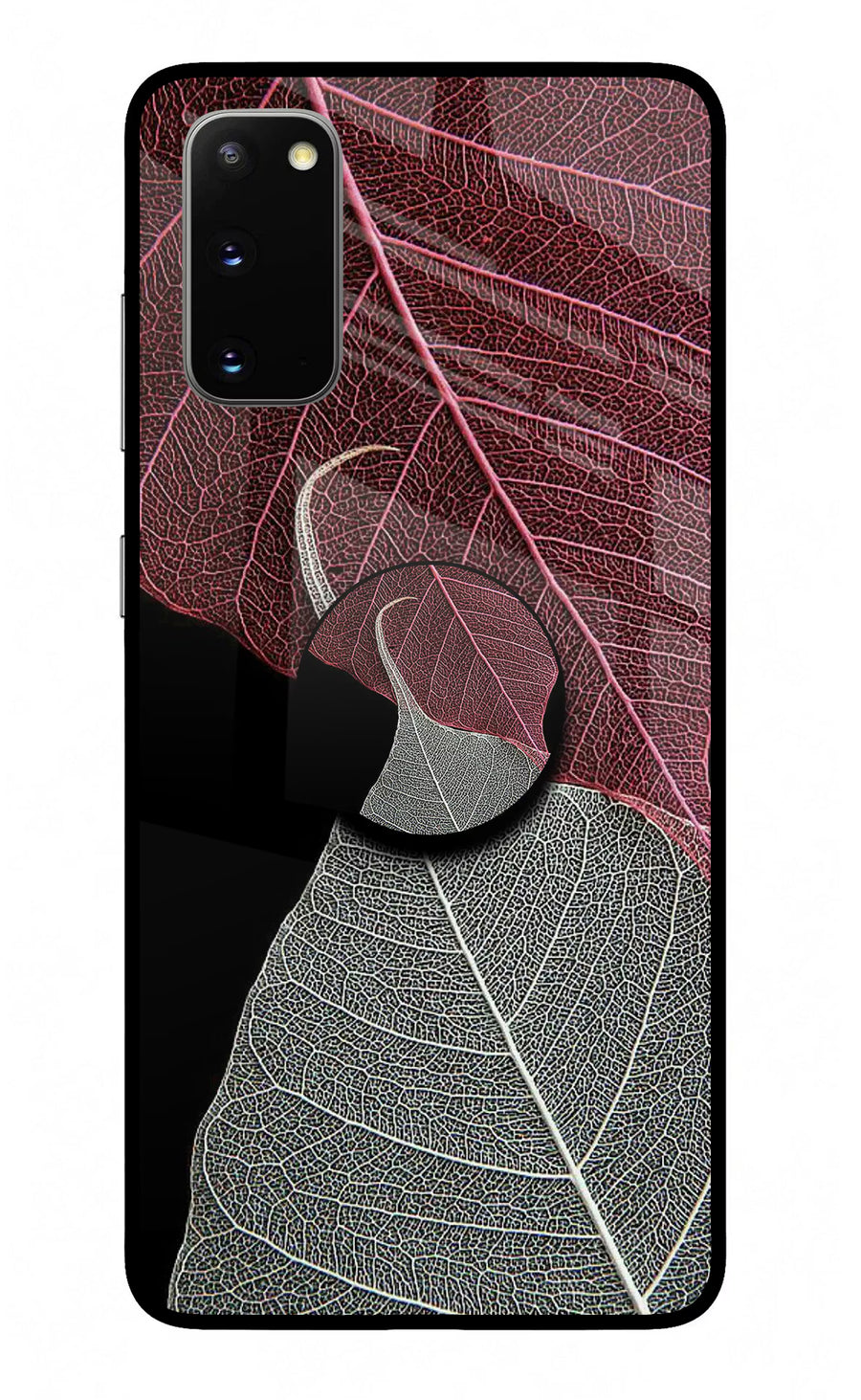 Leaf Pattern Samsung S20 Pop Case, Glass case