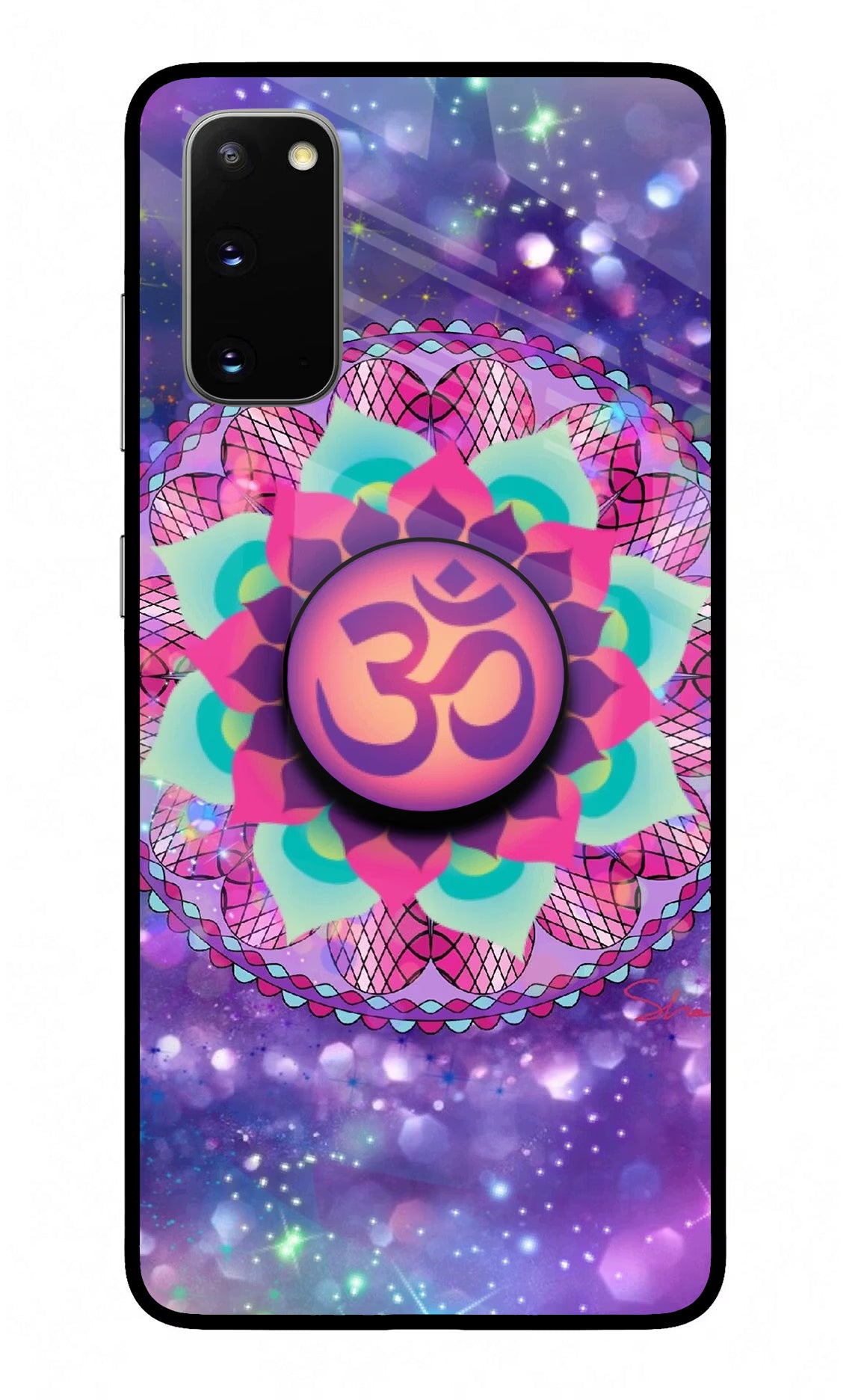 Om Purple Samsung S20 Pop Case by Casekaro