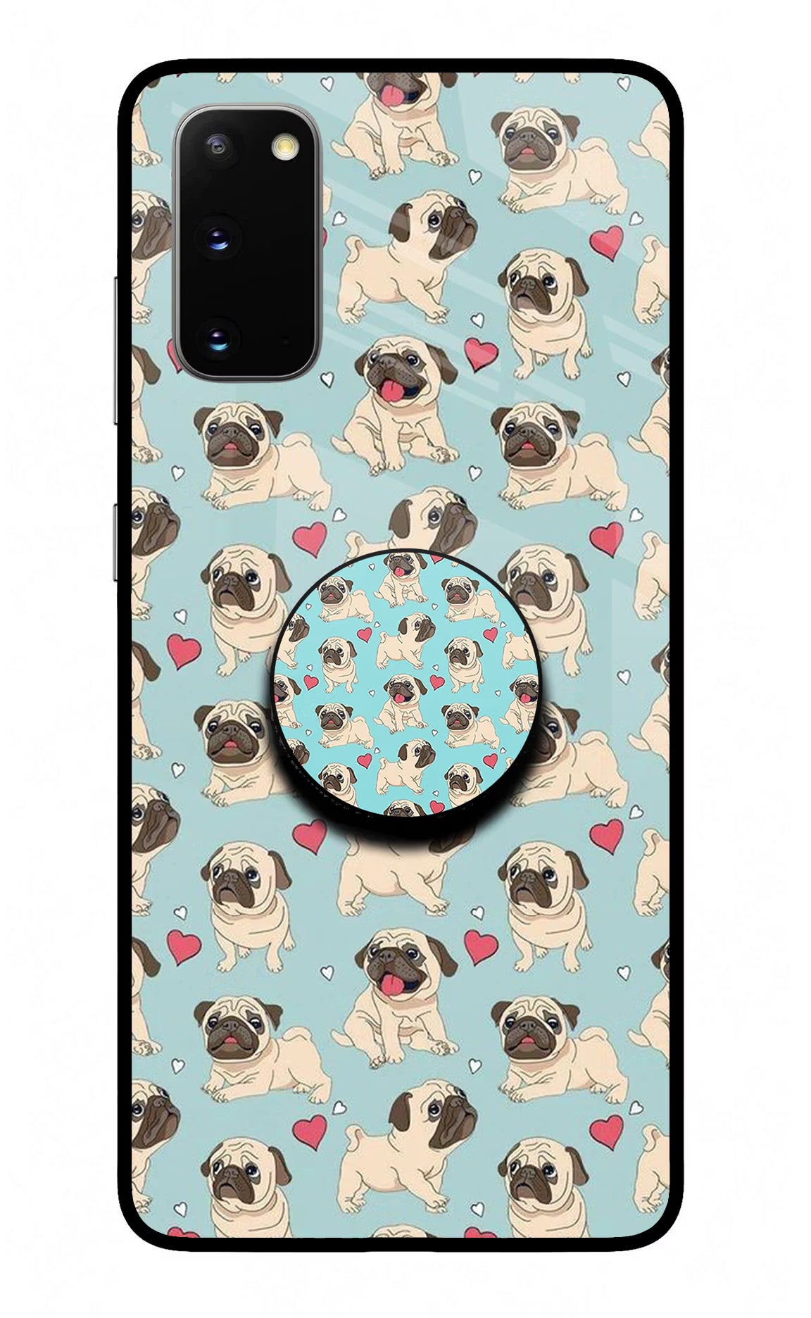 Pug Dog Samsung S20 Pop Case by Casekaro