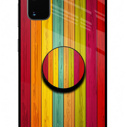 Multicolor Wooden Samsung S20 Pop Case by Casekaro