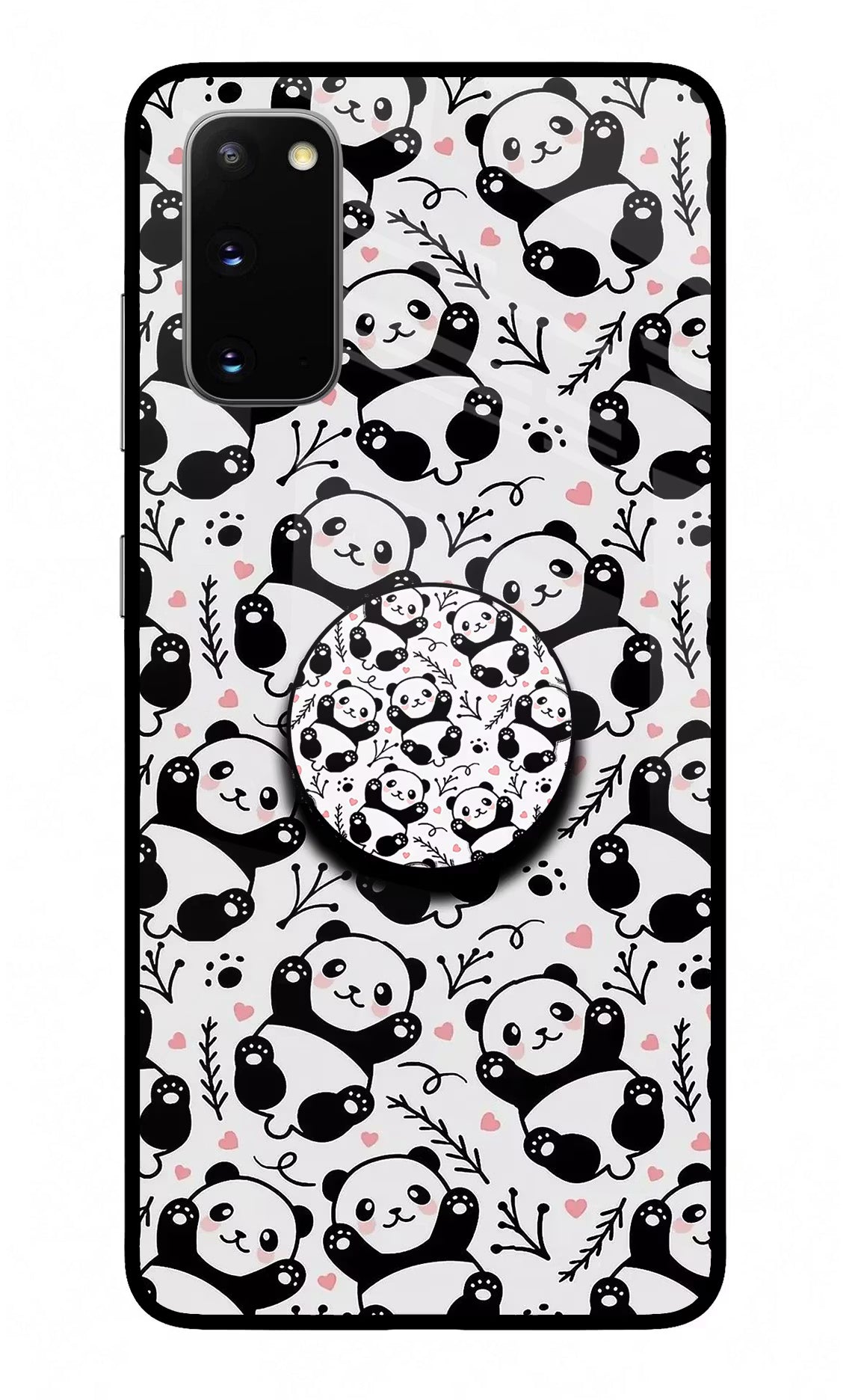 Cute Panda Samsung S20 Pop Case by Casekaro