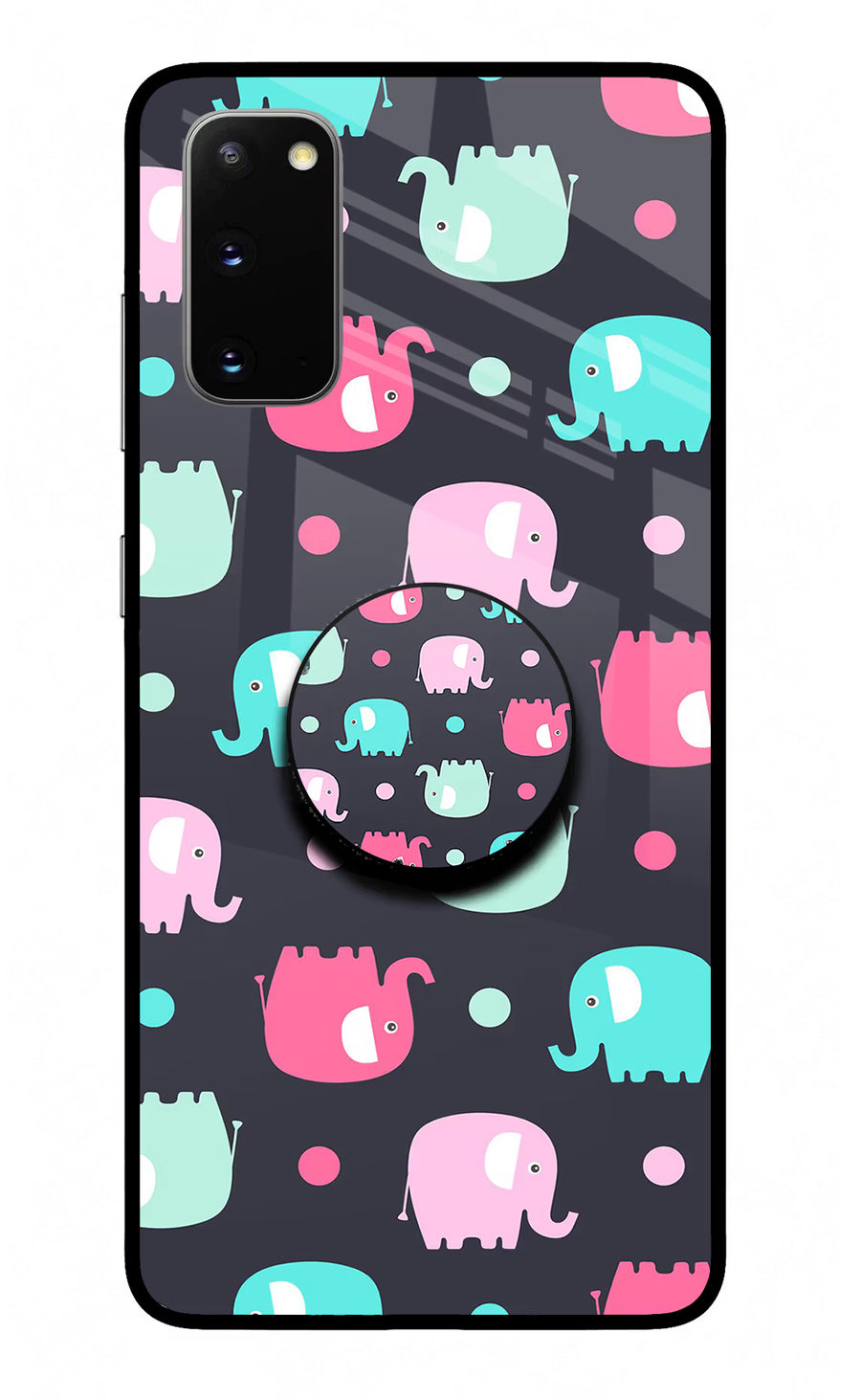 Baby Elephants Samsung S20 Pop Case, Glass case